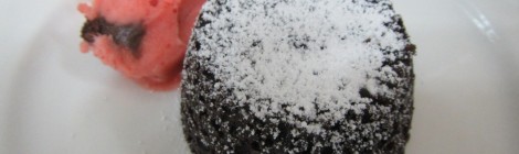 Vegan chocolate souffle